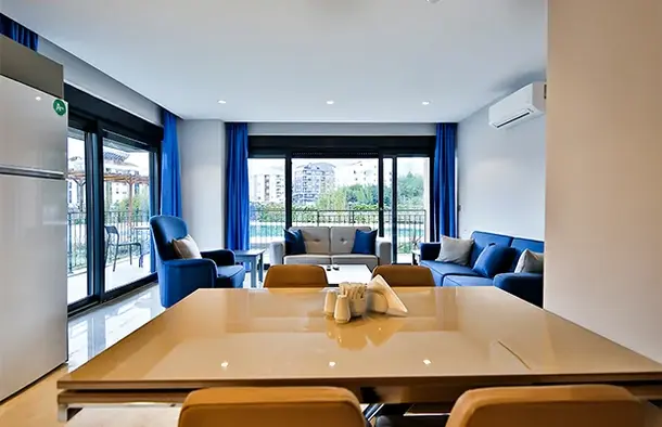 mene suites 1+1 Wohnung Wohnzimmer
