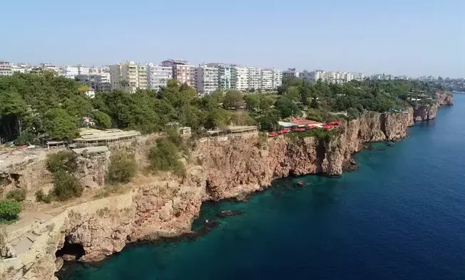 antalya cliffs and green nature