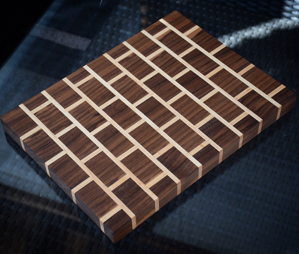Thumbnail: Edge Grain Brick Pattern Cutting Board - Medium