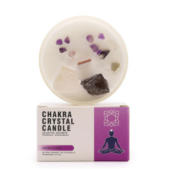 Bougie Chakra de Cristal - Chakra de la Couronne