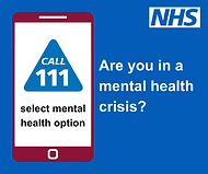 111 Mental Health Option NHS