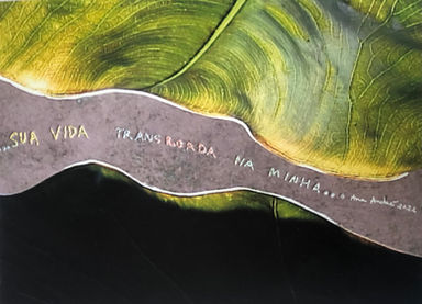 Sua vida transborda, 2021/ Técnica mista/ 8x14cm