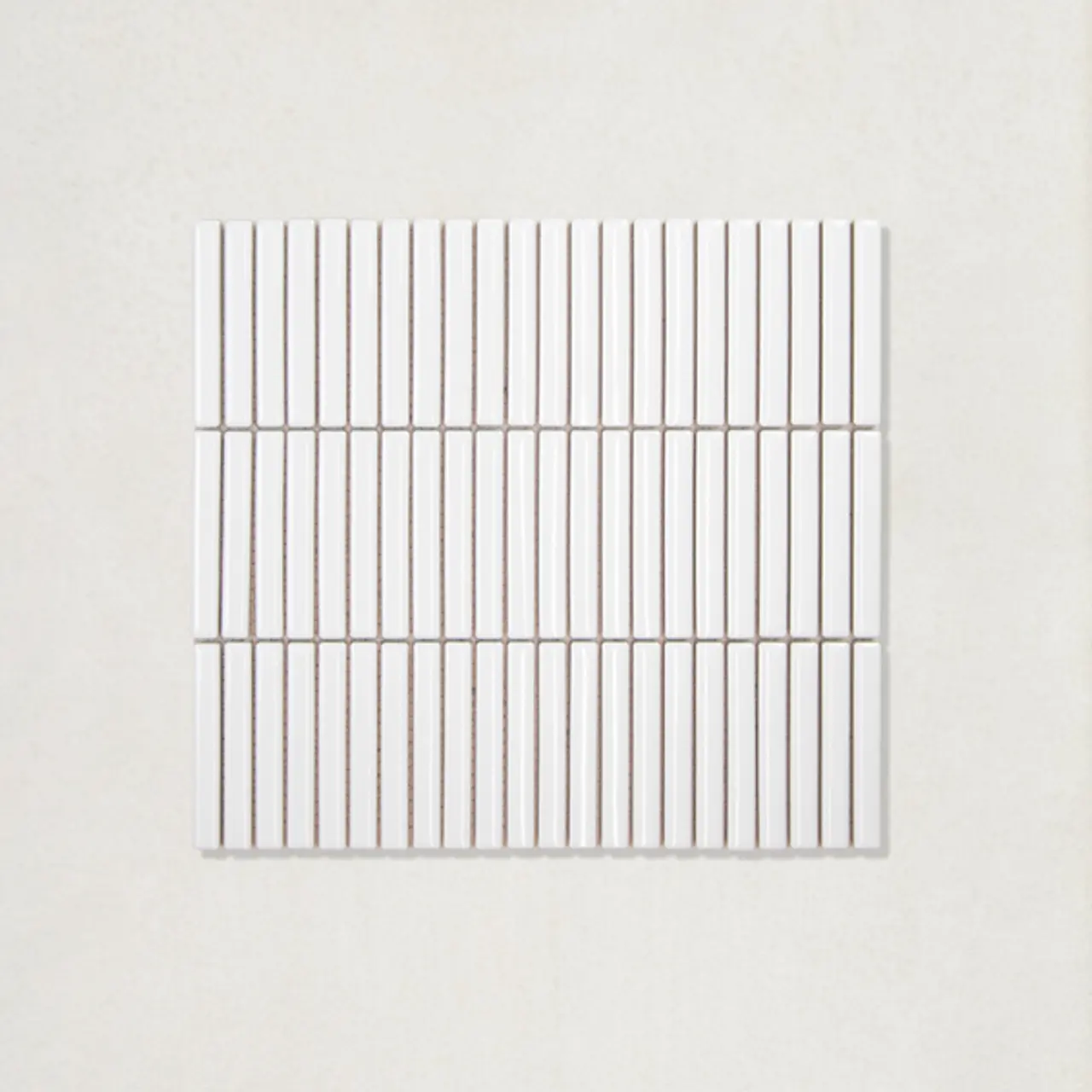 Yubi Solid White Gloss Finger Tile 92mm