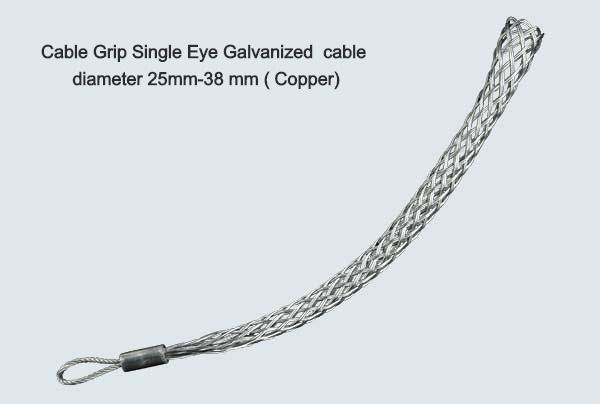 Cable Grip Single Eye Galvanized cable diameter 25mm-38 mm ( Copper)