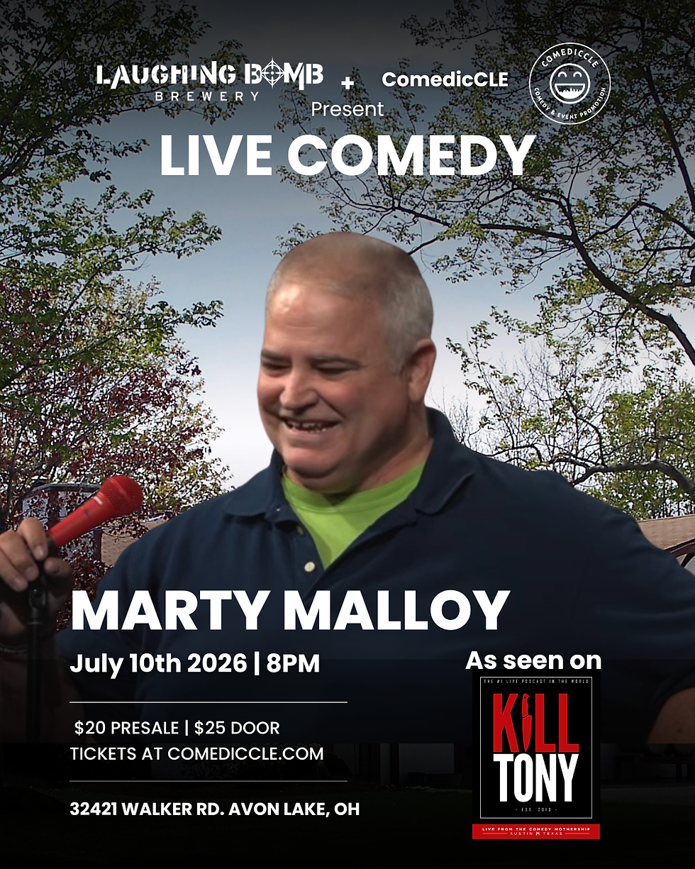 ComedicCLE Presents: LIVE COMEDY at Laughing Bomb Brewery on July 10th