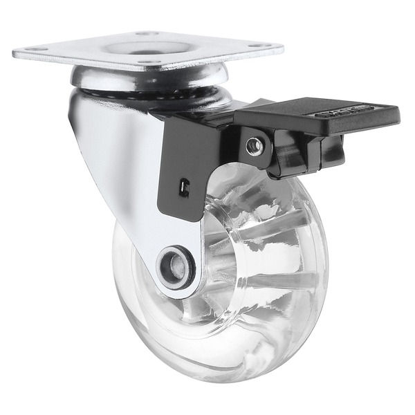 Miniatura: RODIZIO TRANSPARENTE PRATICE 50MM C/FREIO