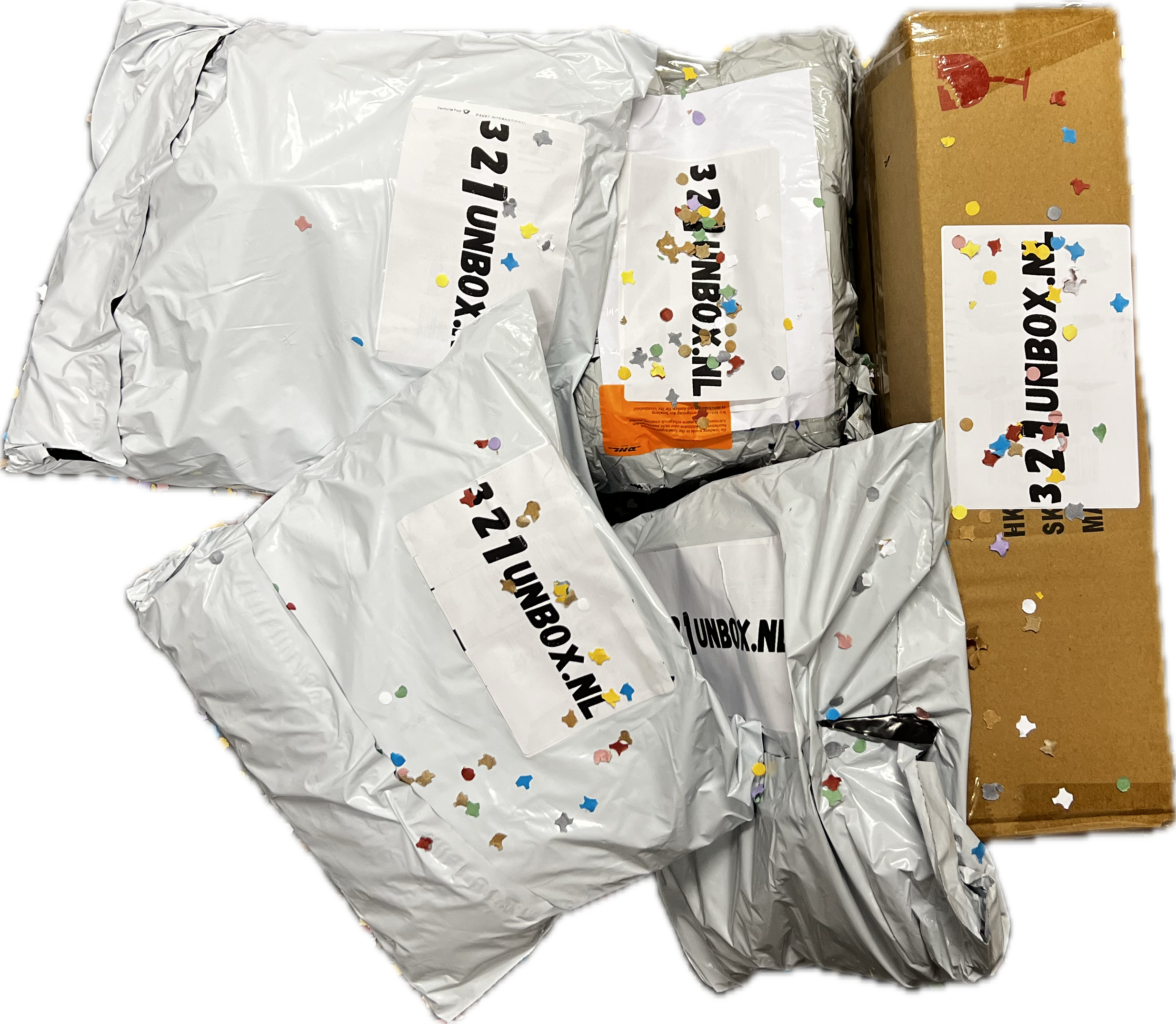 321Unbox Mystery Box –  5 verloren pakketten (6,2 kg)