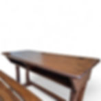 Miniature : Bureau d'écolier deux places en bois chêne teinte
