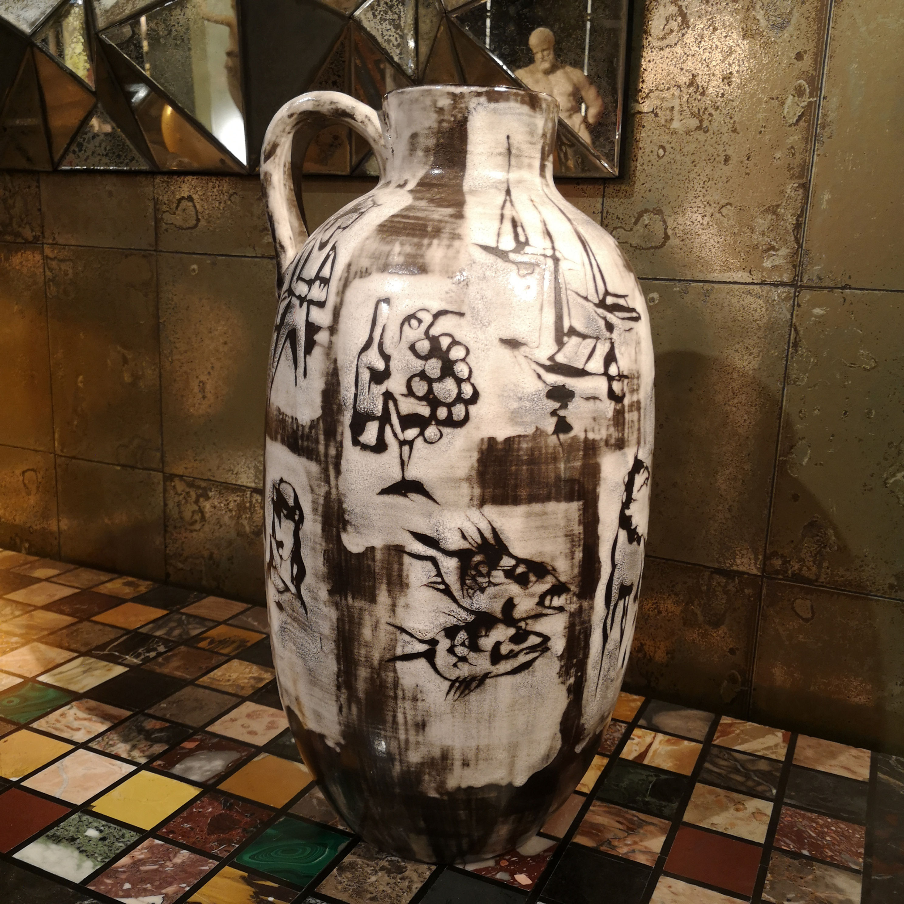 Gustav SPORRI, Jacques Blin, Roger Capron, Georges Jouve, Ruelland, Vase en céramique