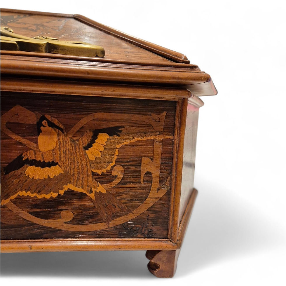 Miniature : Emile GALLE, Coffret en marqueterie signature