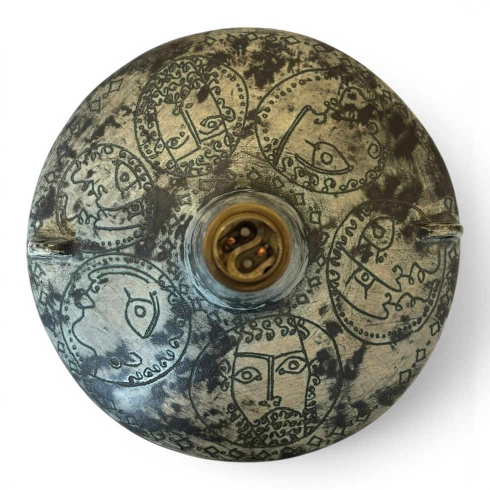 Miniature : Jacques BLIN, Lamp base Gray, Blue, Green