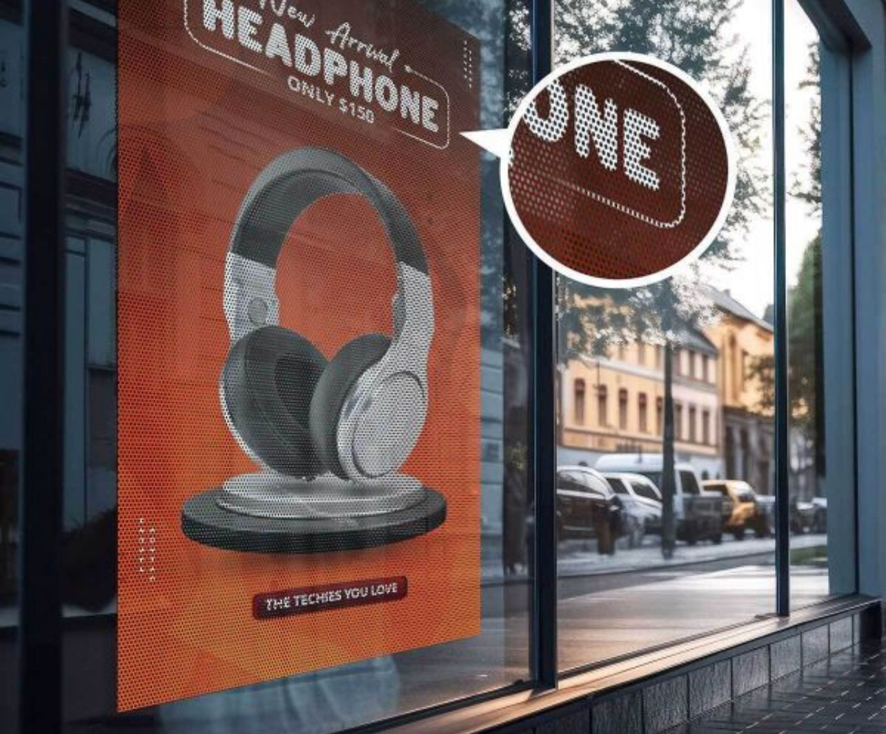 Perforated Window Vinyl Graphic