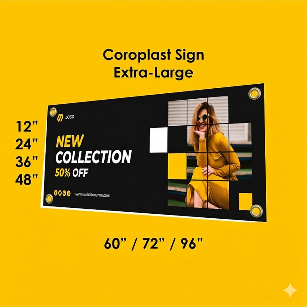 4mm Corrugated Plastic Signs: Extra-Large