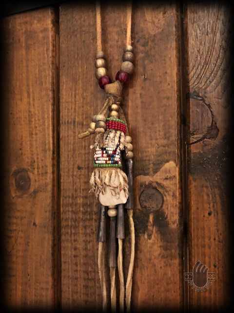 Beaded Buffalo Tooth Pendant Head