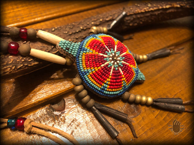 Beaded Turtle Amulet