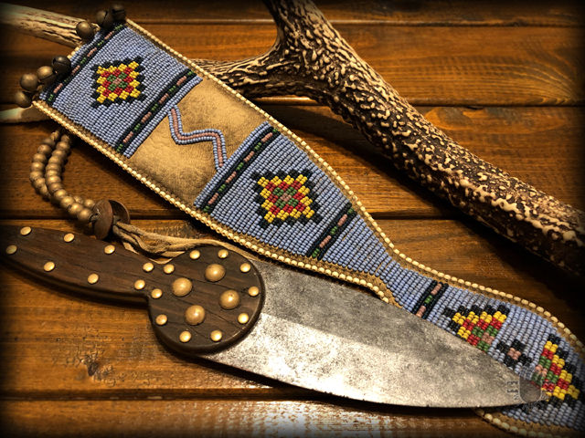 Blackfeet Style Beaded Knife Sheath