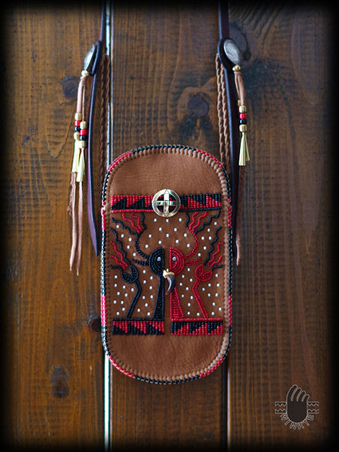 Beaded "TATANKA" Smartphone Pouch