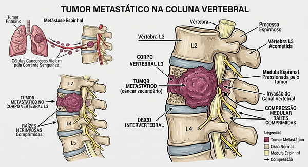 tumor, coluna, metastase, dor,