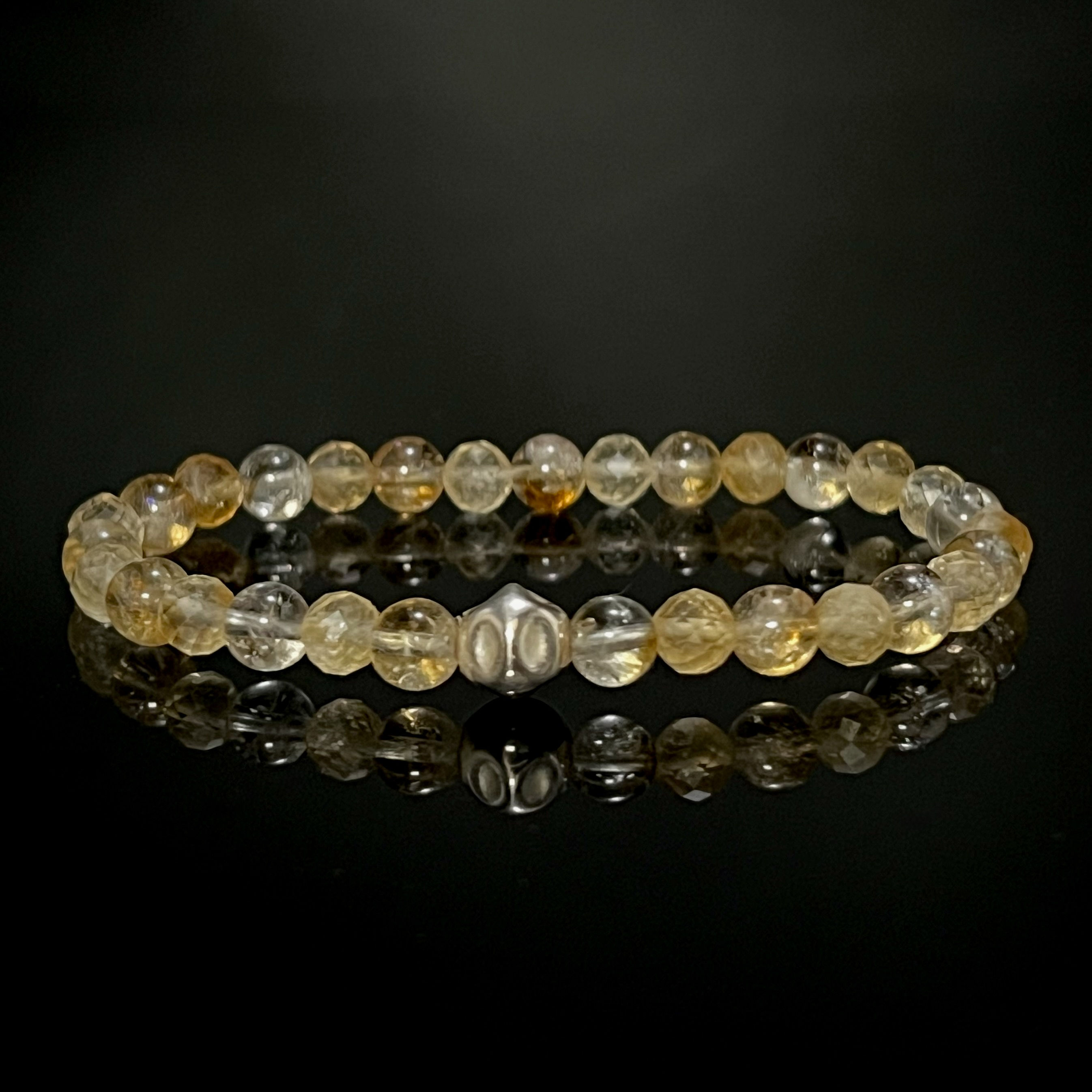 Citrine with sterling silver nugget