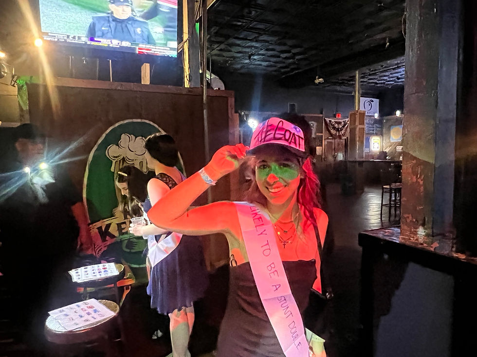 Guest displaying a personalized airbrushed trucker hat at the University of South Carolina event