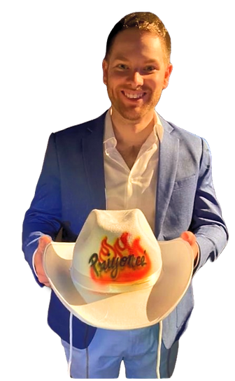 airbrush cowboy hat as party favor in nashville tennessee