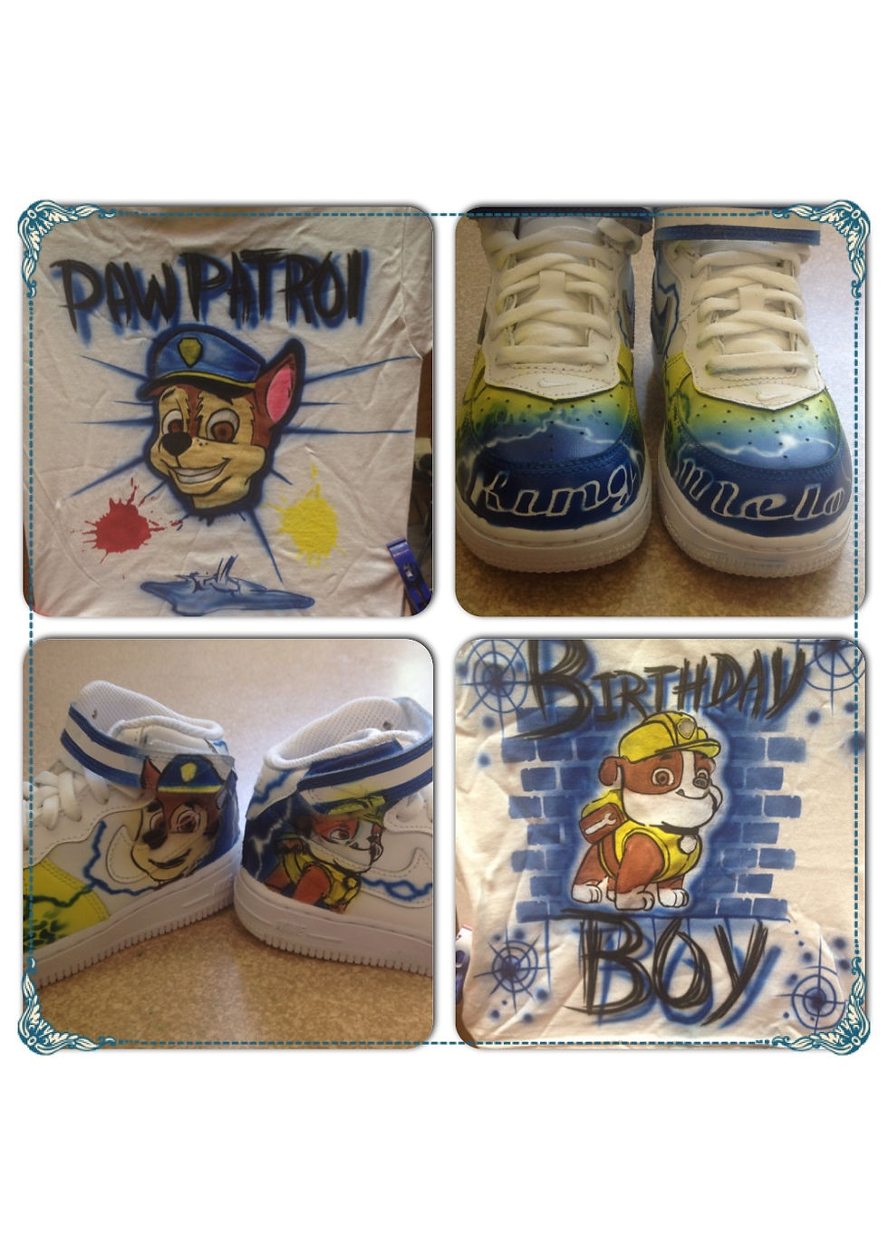 airbrush shirt in Greensboro Paw Patrol Rubble.JPG