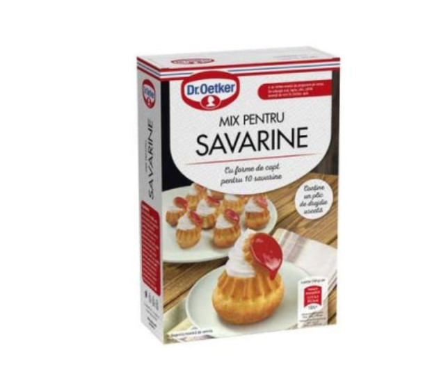 Dr. Oetker Mix pentru Savarine box with Savarine cakes, easy recipe.