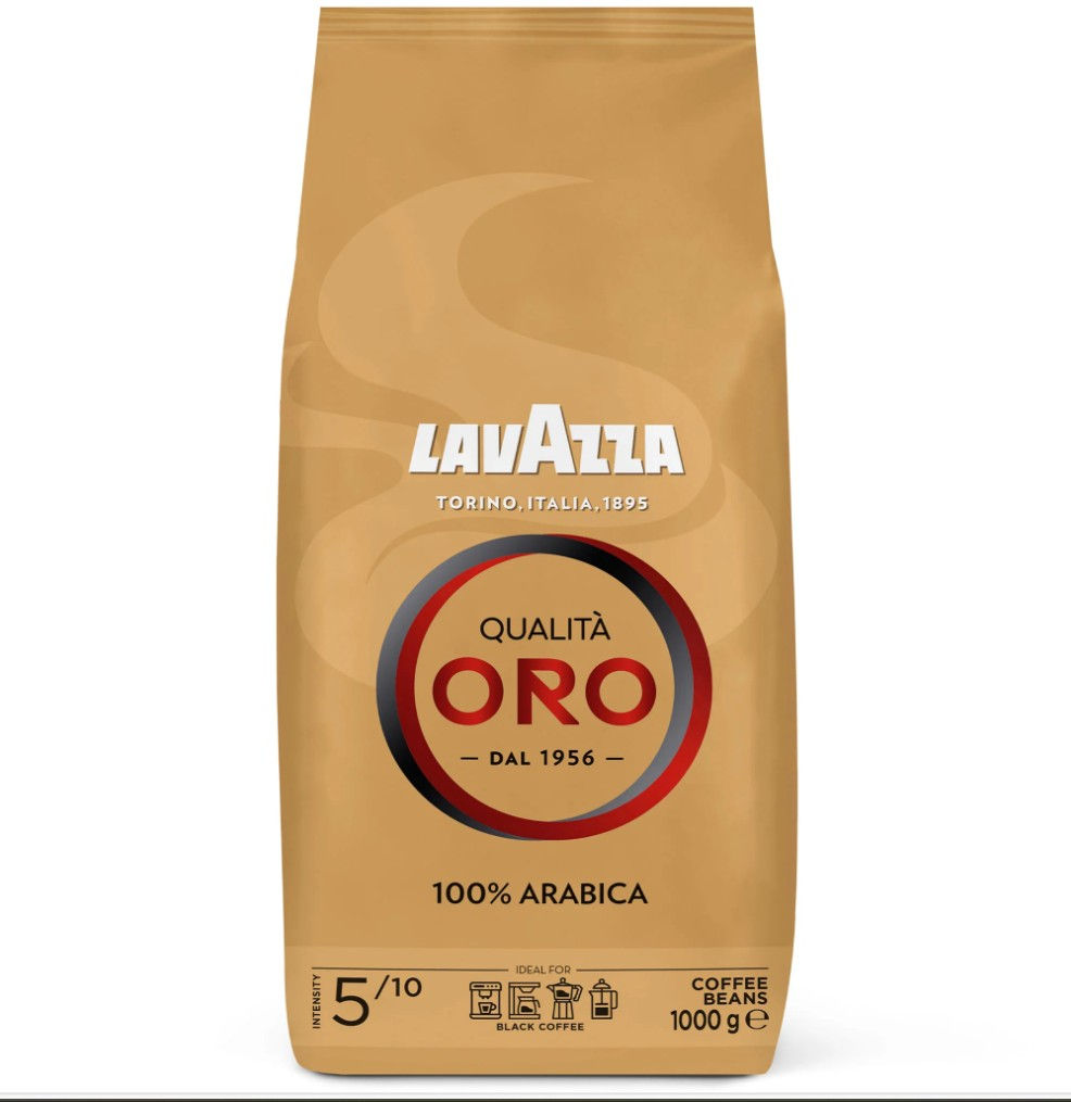 Lavazza Qualità Oro Coffee Beans – 1 kg (100% Arabica)