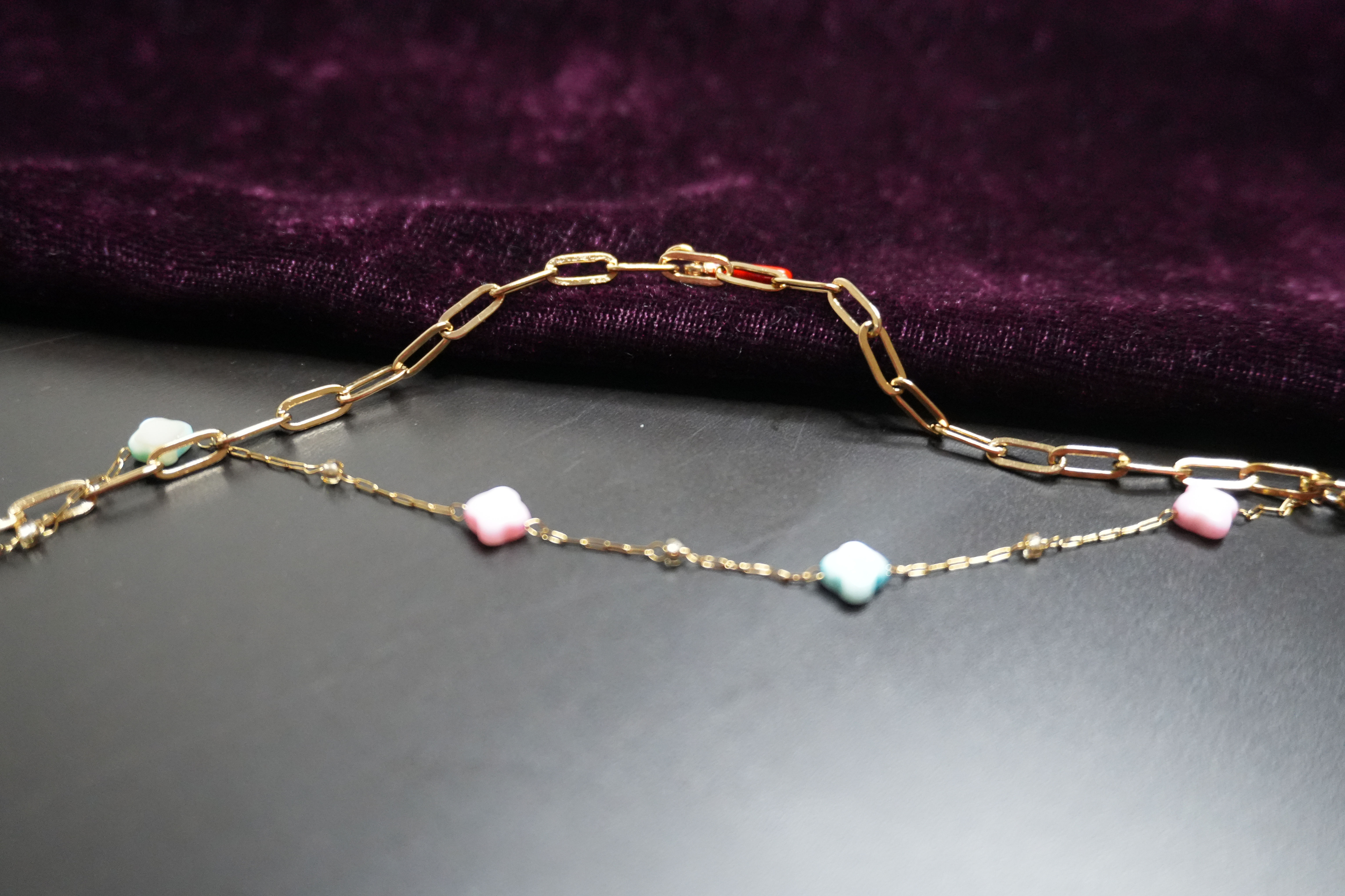 Colorful Bead Charm Bracelet