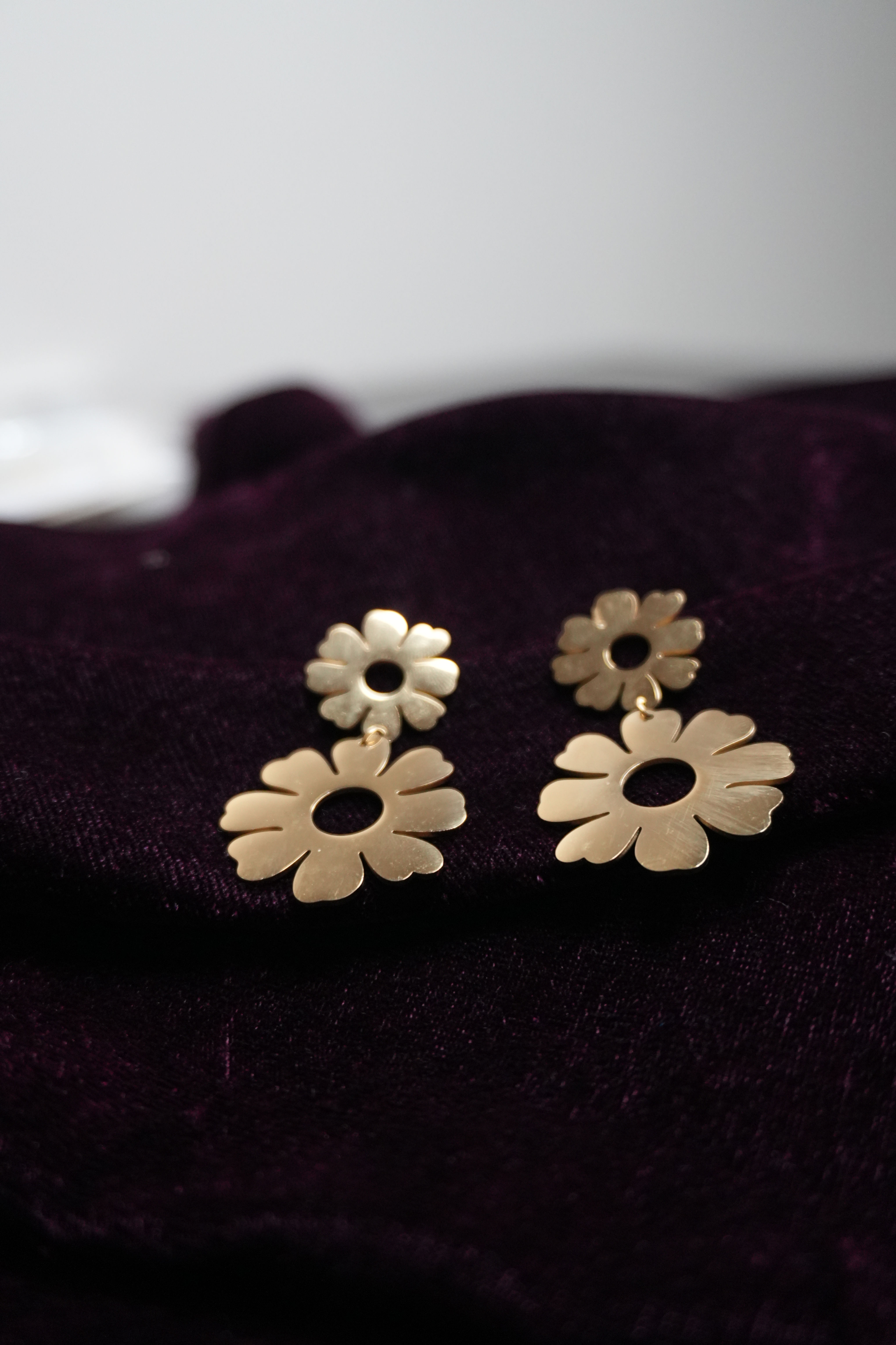 Blossoming Floral Drop ear rings