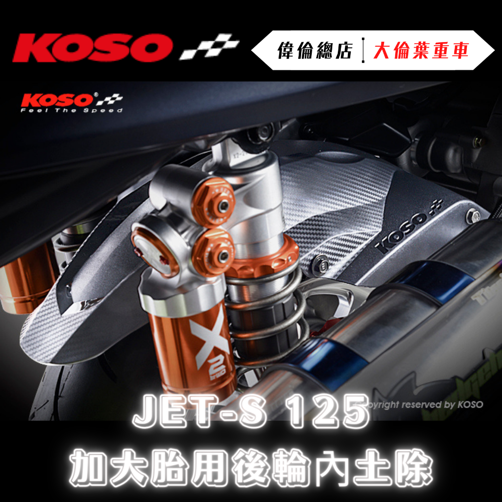 KOSO 加大胎用後輪內土除 SYM  JETS 125 短版 後輪土除 內土除 後內土除 擋泥板
