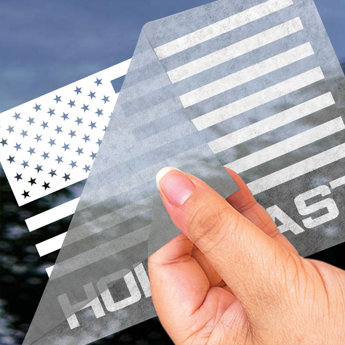 HOLD FAST Flag Logo Vinyl Auto Decal 5.25"