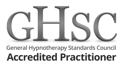 GHSC logo: General Hypnotherapy Standards Council Accredited Practitioner text.