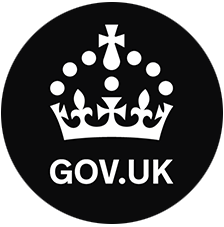 Official UK government crest logo with GOV.UK website text.