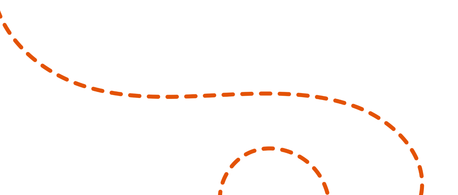 Orange textured wavy lines form an abstract decorative design on black.