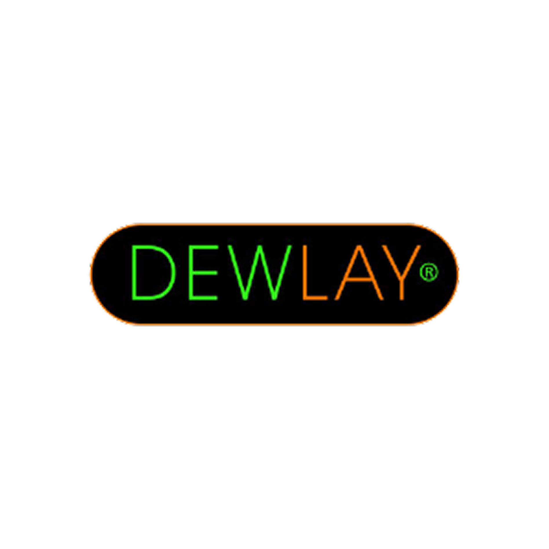 DEWLAY® logo with green and orange text on black, white circle.