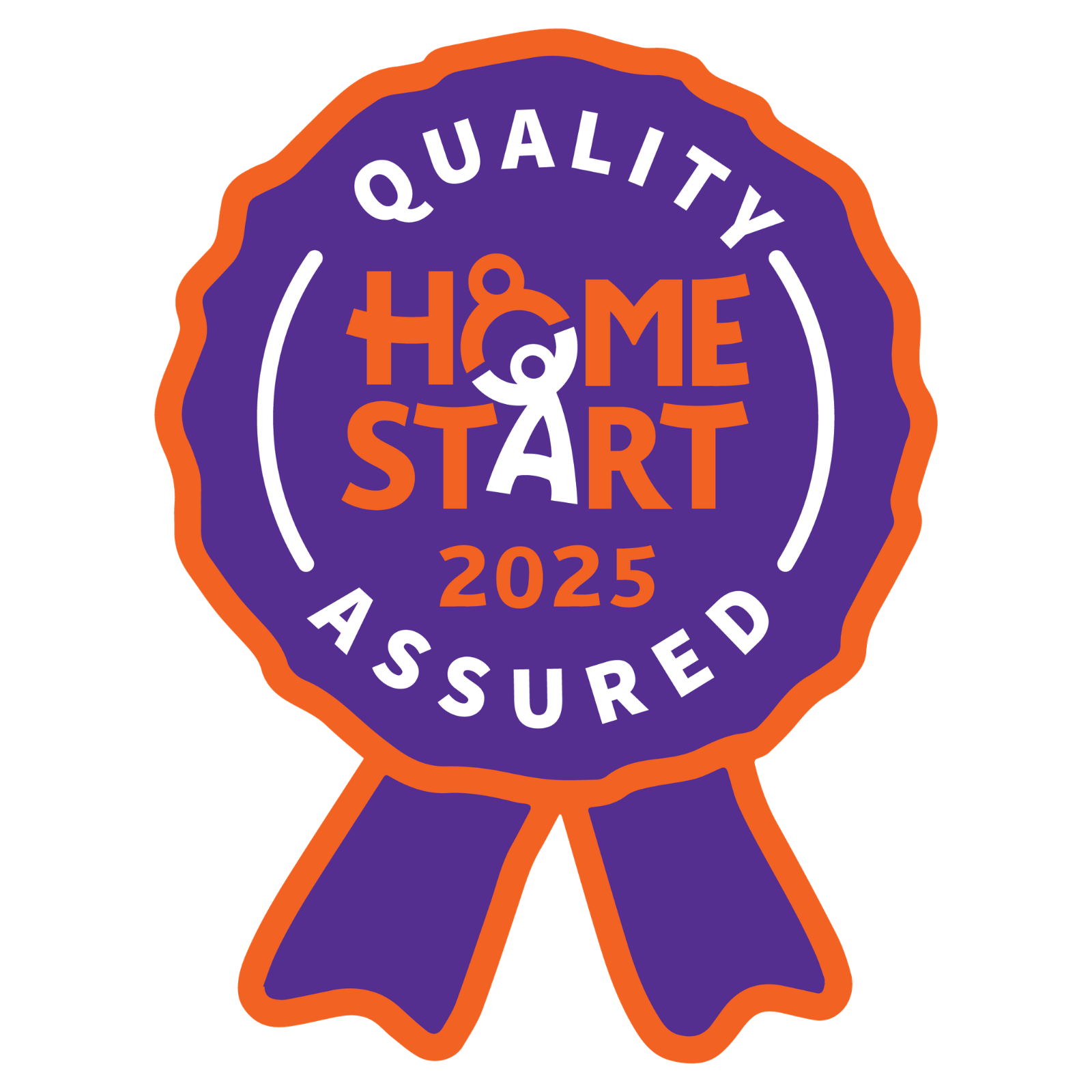Ribbon badge: QUALITY HOME START 2025 ASSURED certification.