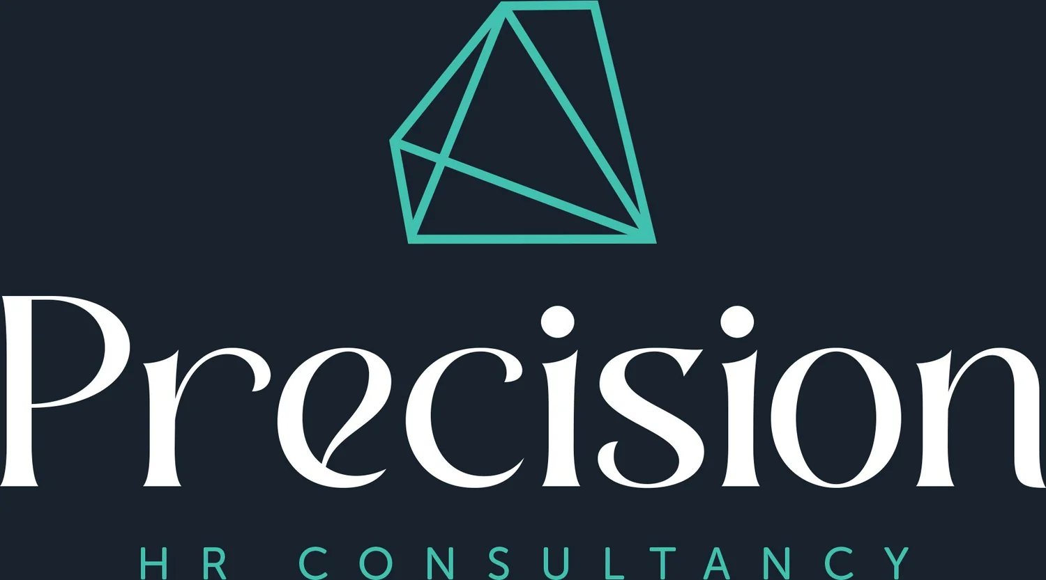 Precision HR Consultancy logo with teal geometric shape