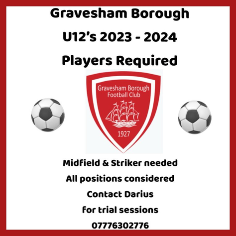 GBY Under 12s - Players Required