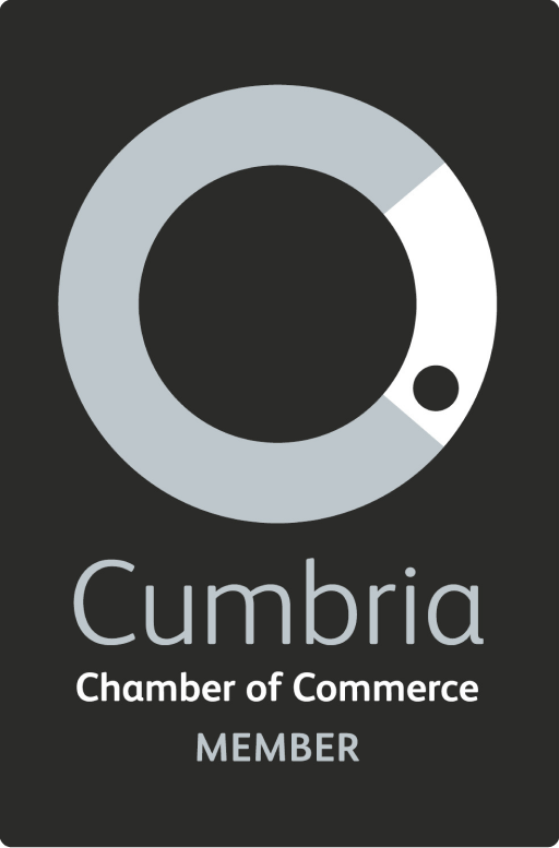 Cumbria Chamber of Commerce member logo on a dark grey background