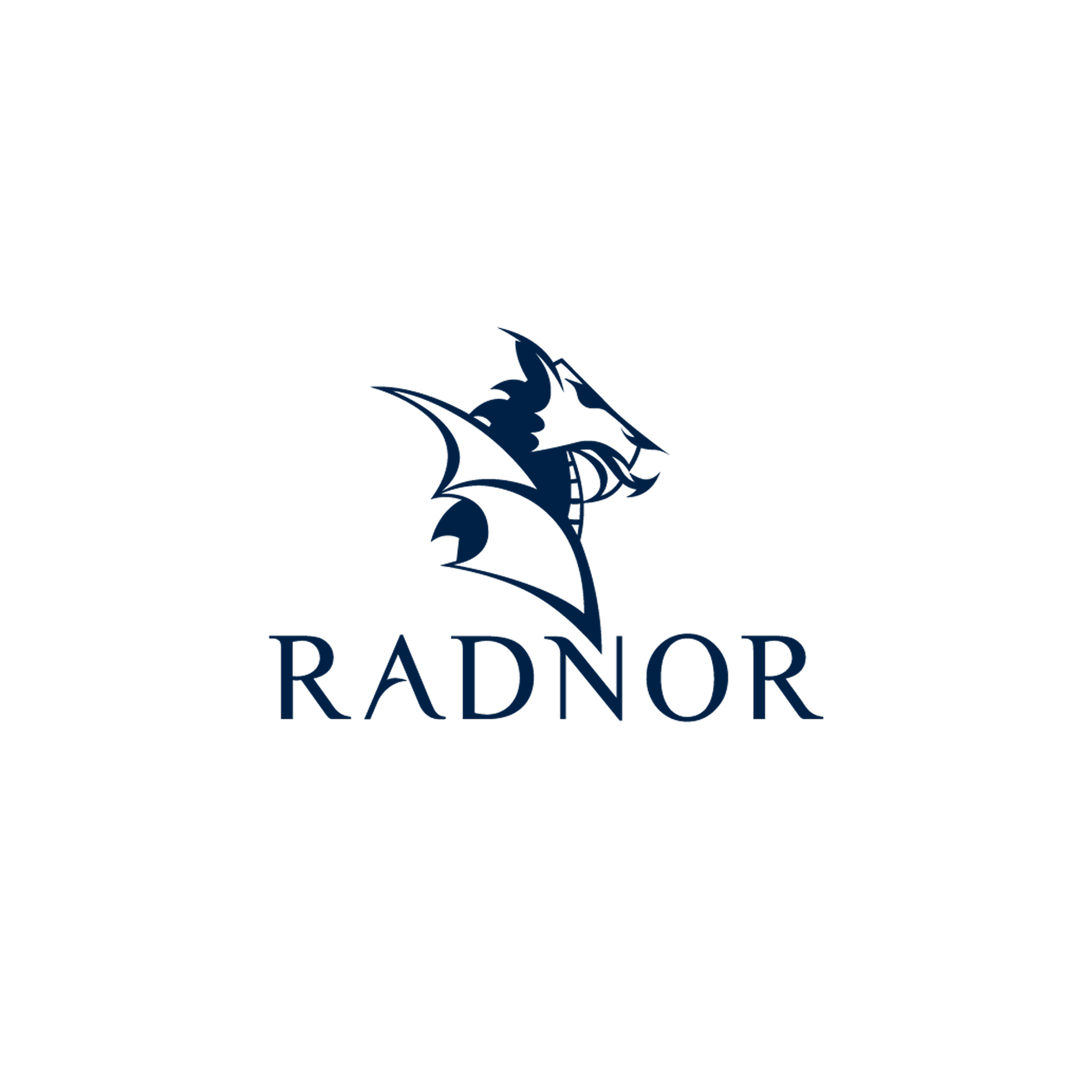 RADNOR logo with winged wolf head