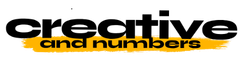 The words 'and numbers' on a yellow brushstroke background.