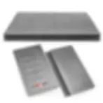 Foldable grey mat shown folded and separated