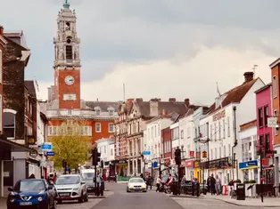 A view of Colchester High street