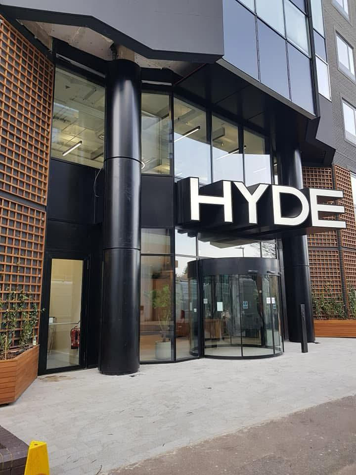 Entrance of the HYDE building