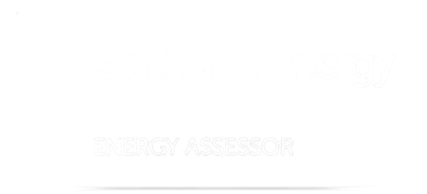 Elmhurst Energy Approved logo, with 'APPROVED' and 'ENERGY ASSESSOR' text.