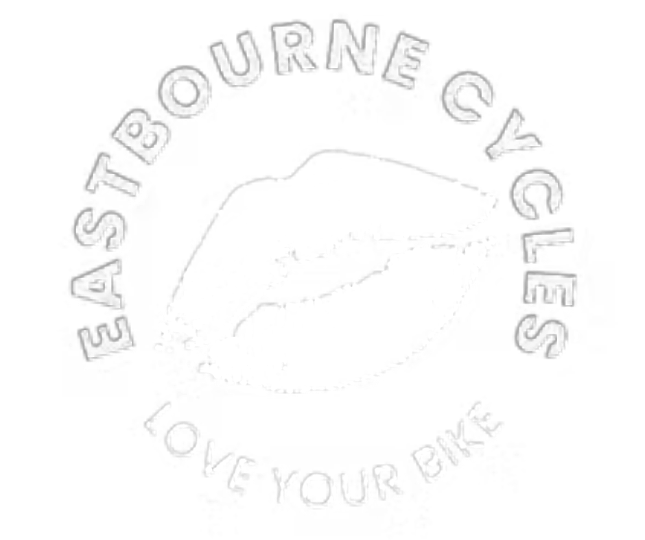 Eastbourne Cycles logo, with 'Love Your Bike' text and lips