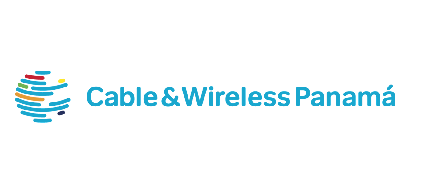 Cable & Wireless Panamá logo with a stylized, colorful globe icon.