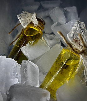 Schlange im Glas gelb