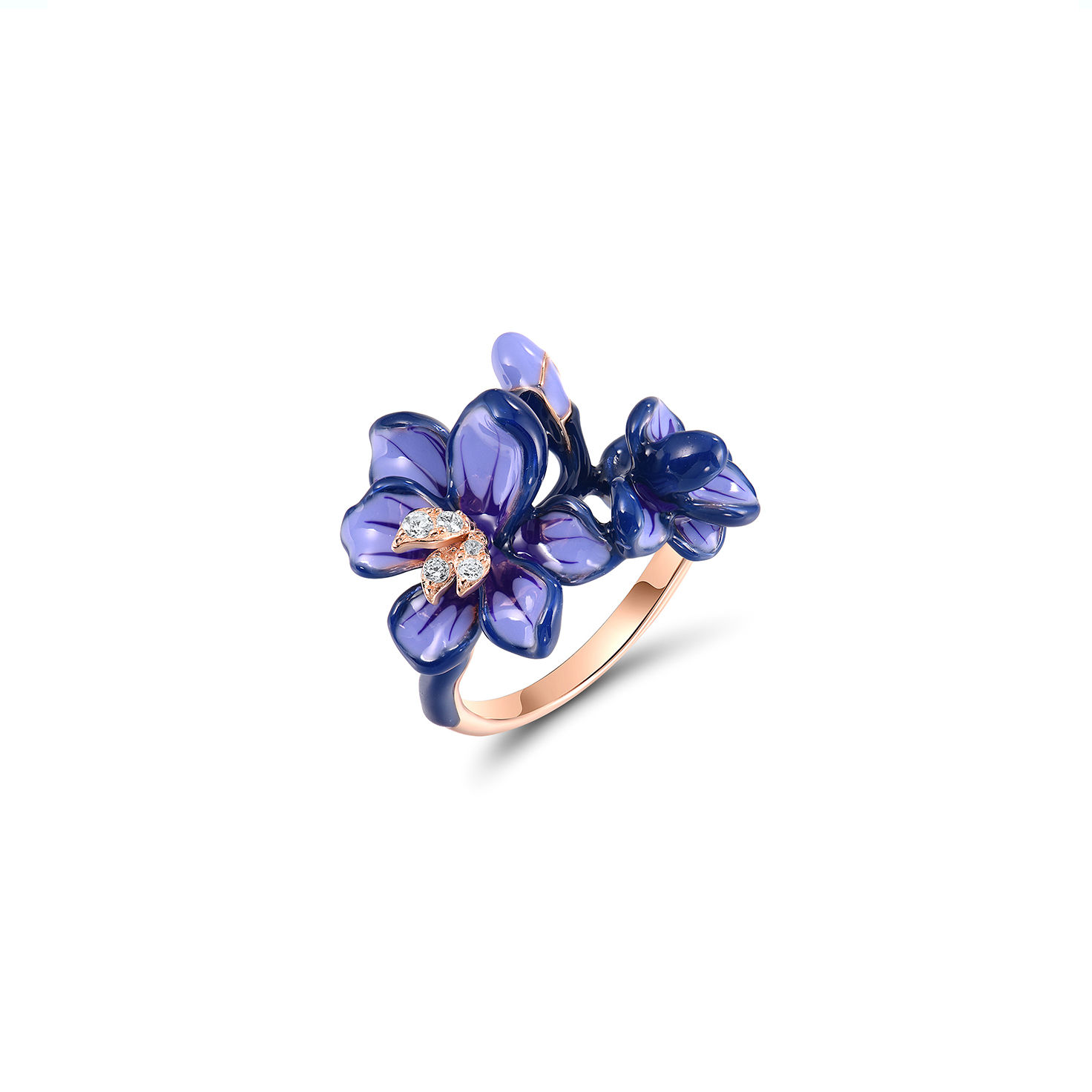 bague-Fabergé-fleur-email-vermeil-zircon